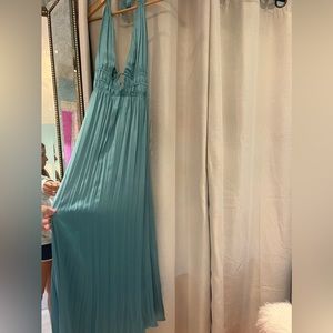 Teal long dress